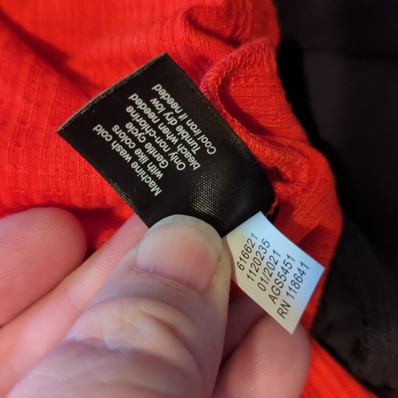 Lane Bryant Crossover Wrap Textured Top Orange-Red 18/20 - Picture 12 of 12